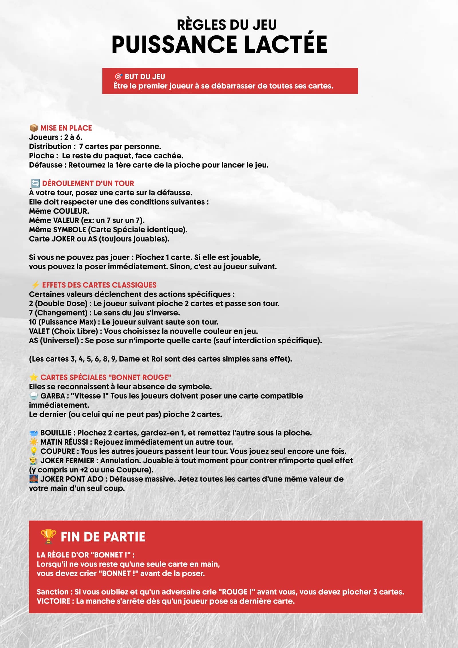 Bonnet Rouge — « Puissance Lactée » (TCG) — 2